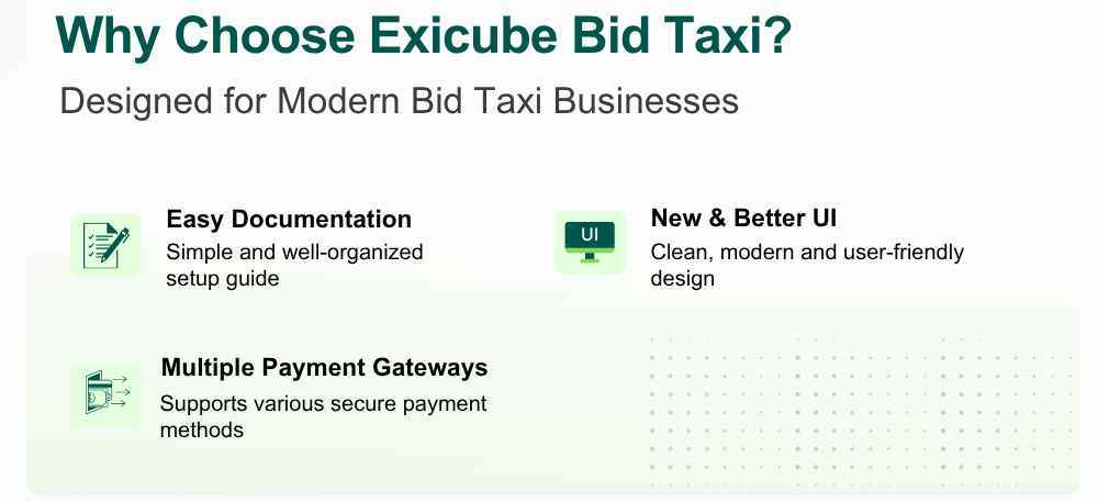 Exicube Bid Taxi App